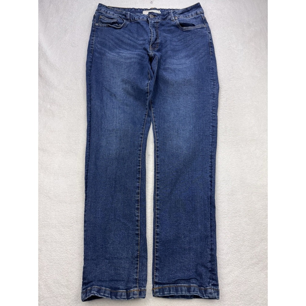 Refinery Republic Jeans Men 36x32 Blue Straight Whiskered Stretch Denim